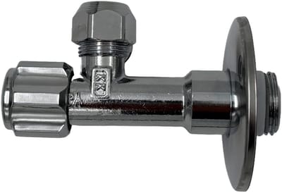 Solidparts Hoekstopkraan Chroom met Rozet 1/2" x 10mm (3/8")
