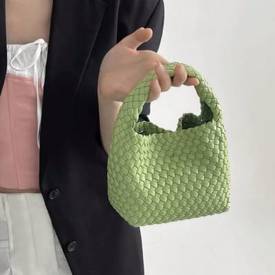 Geweven Tas Zomer Design Gevoel Dames Tas Handtas Schoudertas Groentemand Tas green veelkleurig