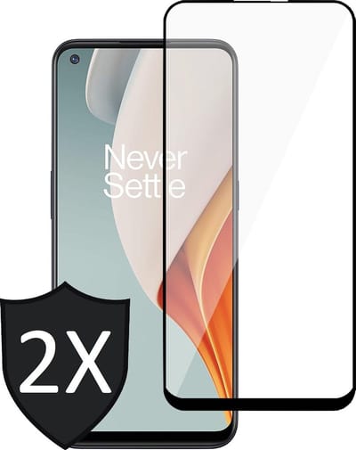 Screenprotector geschikt voor OnePlus Nord N100 - FullGuard Screen Protector - 2 Stuks