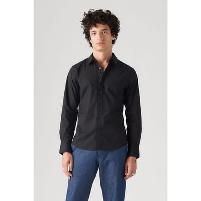 Levi's Battery Housemark Slim Fit Shirt Black Größe: M | Business hemden Outlet | Herren | Schwarz