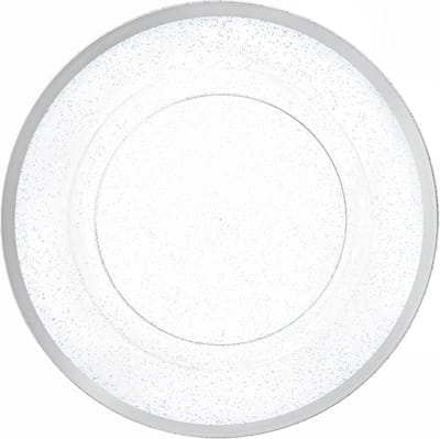 Decorline -4 x Premium herbruikbare kunststof Onderbord set - Glitter Zilver.