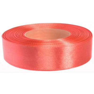 Hobbygroep satijnlint cadeau lint 25 mm 32 m licht koraal decoratie.