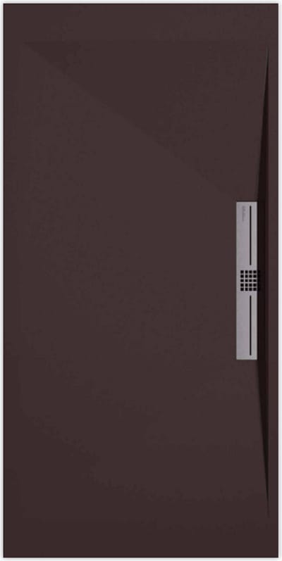Sanifun douchebak Stone Side Chocolate Smooth 900 x 900 S