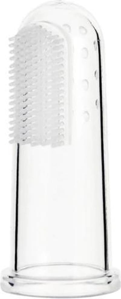 Transparante zachte baby tandenborstel - Siliconen vinger tandenborstel - Voor baby's en peuters incl GRATIS opberg doosje