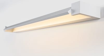 Witte draaibare wandlamp Sirle, 45 cm
