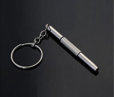 Schroevendraaier sleutelhanger - kruis en platte Schroevendraaier