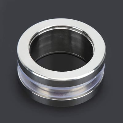 Dailygoods- Schuifdeurgreep Ronde Handgreep - Glazen Deurklink - Roestvrij Staal - 57 mm - Badkamerdeur - Hoogwaardige Afwerking - Deurknop