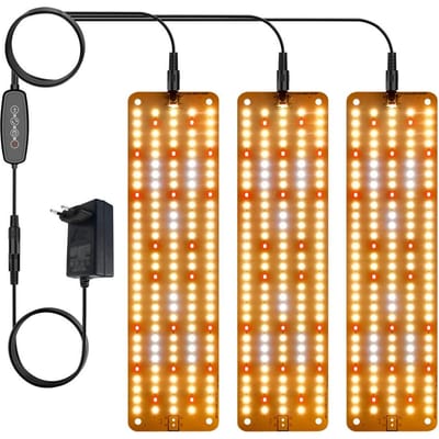 LED Plantengroeilichtbord Volledig Spectrum Supplementlicht voor Kamerplanten Plantengroeilicht One Drag Three EU Plug Warm light