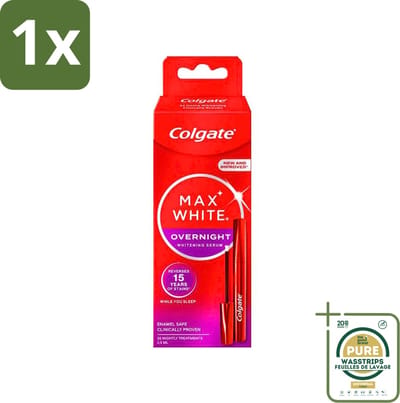 1 x Colgate - Serum - Max White - Overnight Whitening - 2,5 ml- Overnight Whitening - Whitening Serum - Wittere Tanden - Tandenverkleuring - Tandenbleken
