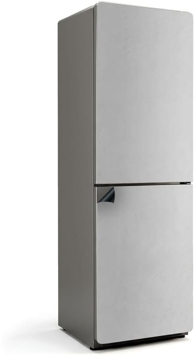 Wallfluent Magnetische Koelkastmat - Grijs Koelkast Magneet Sticker - 60 cm x 190 cm - Grijs Magnetische Koelkastmat - Koelkast Magneet Decoratie - Decoratieve Koelkast Cover Sticker Magneet - Keuken Decoratie Magneet