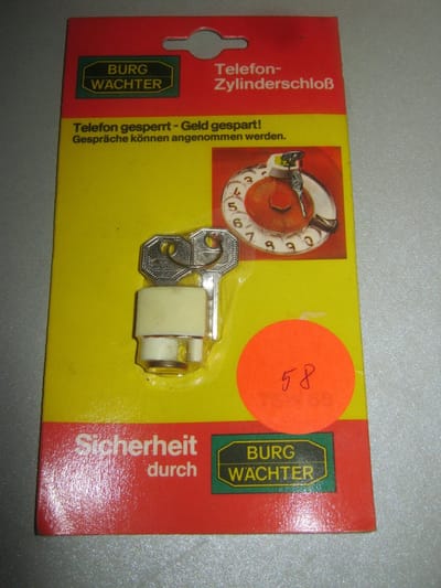 Burg Wachter Telefoon cylinderslot verzamelaarsobject