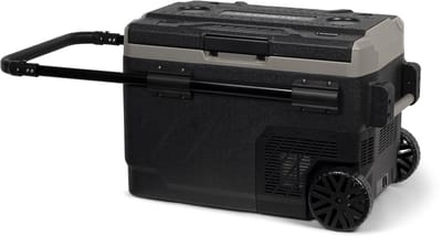 Steamy-E Dual Zone Roller Elektrische Compressor Koelbox Op Wielen - Dual Zone - 40 liter - 12V en 230V - voor auto en camping - Zwart