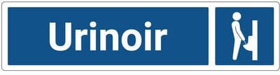 Urinoir deurbordje met zelfklevende strip | Forex Re materiaal | 20 x 5 cm