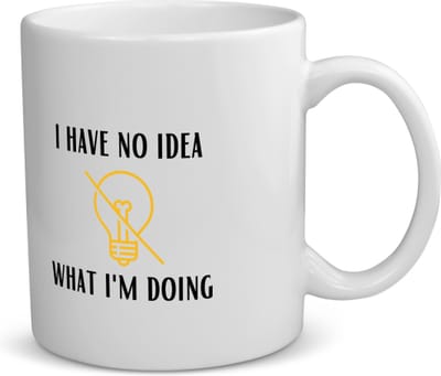 Akyol - i have no idea what i am doing koffiemok - theemok - Quotes - geen idee wat ik doe - grappige tekst - quotes - verjaardagscadeau - verjaardag - cadeau - kado - geschenk - gift - 350 ML inhoud