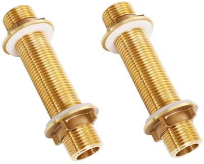 Messing Schroefverbinding G1/2 voor Kranen, Regenwateropslag, Watertanks en Watertorens - 10 cm Verbindingselement