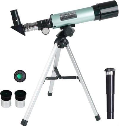 DnA® Telescoop - Telescope - Sterrenkijker Telescoop - Lichtblauw en zwart - 10cm x 5cm x 10cm