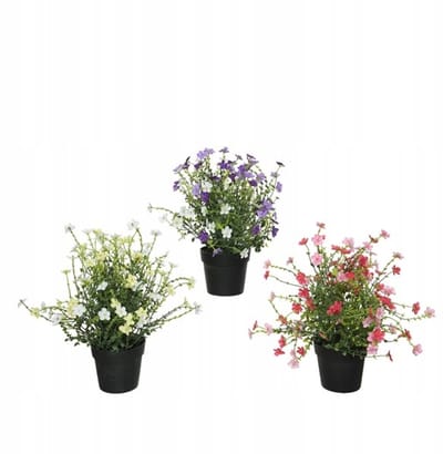 Kaemingk Decoris - Kunstplant in Pot - 28 cm - Mix Kleuren - Voor Binnen en Buiten