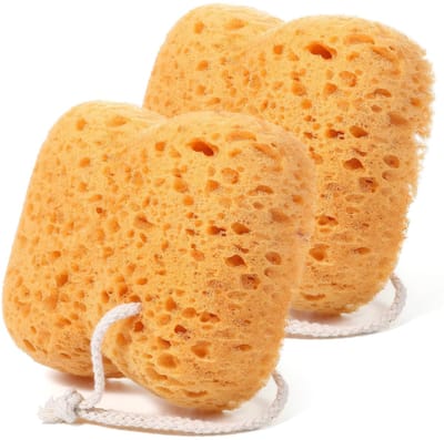 Solidchoice - 2 stuks Badsponzen, Grotere Badspons Honingraat Douche Lichaamsspons Zachte Exfoliërende Douchepoef Dichte Schuim voor Zachte en Diepe Reiniging voor Vrouwen en Mannen