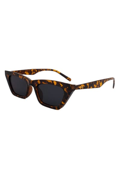 KIMU® Cat Eye Smal Zonnebril - Tortoise Montuur Kunststof - Bruine Glazen - Elegant Classic Hollywood Fashion Klassiek Jaren 50 Beroemd Festival