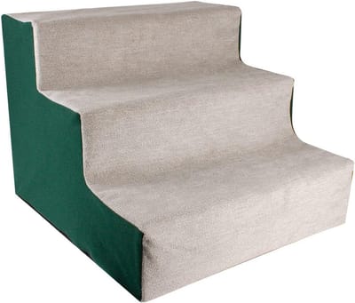 Hondentrap 3 Treden - Kattentrap voor Huisdieren met Wasbare Pluche Hoes en Antislip Bodem