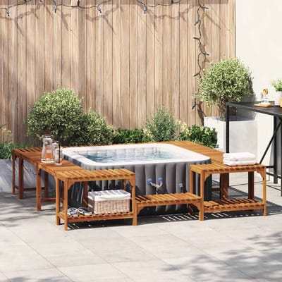 vidaXL - Hot - Tub - Omgeving - Massief - Acacia - Hout - Bruin
