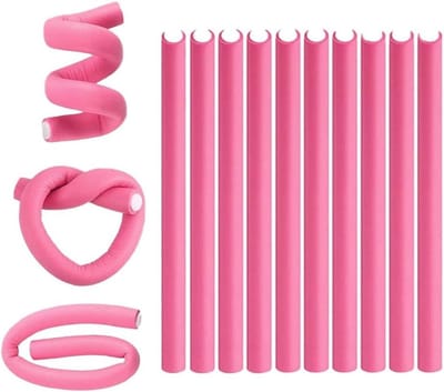 Warmtevrije Haarkruller - Schuimrollers Krulspelden - Haar Krullen - Geen Hitte Schade - 10 stuks - Grijs