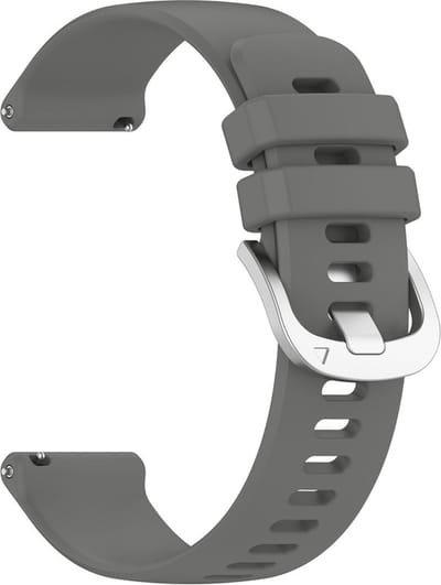 Siliconen bandje - geschikt voor Garmin Venu (2 Plus) / Venu SQ (2) / Vivomove (Style - Sport) / Vivoactive 3 / 5 / 6 / Forerunner 55 / 165 / 245 / 645 / 570 - 42mm - grijs