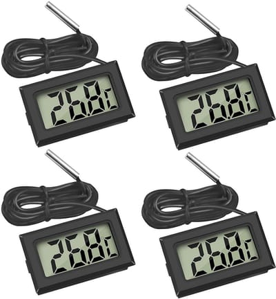 Digitale LCD Thermometer voor Koelkast, Vriezer en Aquarium met Externe Sensor