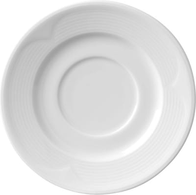 HENDI Schotel voor koffiekop, cappuccino en mok – versterkte randen – slijtvast porselein – ⌀150mm