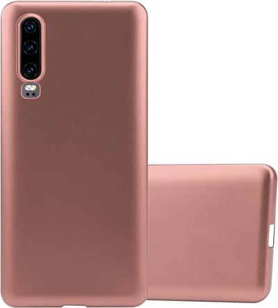 Cadorabo Hoesje geschikt voor Huawei P30 in METALLIC ROSE GOUD - Beschermhoes gemaakt van flexibel TPU silicone Case Cover