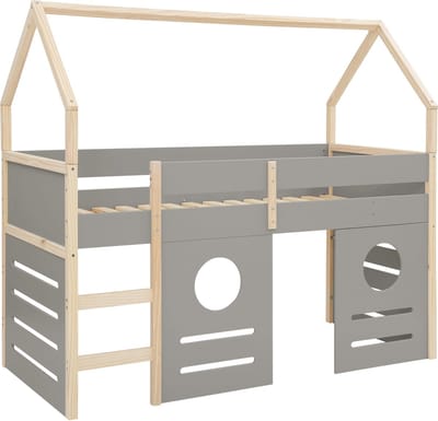 SquareLine-Midsleeper - Canopy - Grijs Grenen