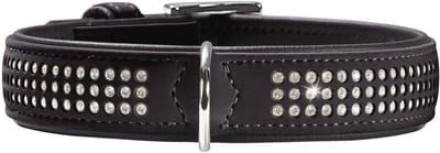 Zwarte Softie Deluxe Halsband voor Honden - 50 cm