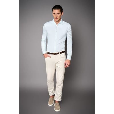 Desoto Luxury Overhemd Vague Pattern Design Teal / male