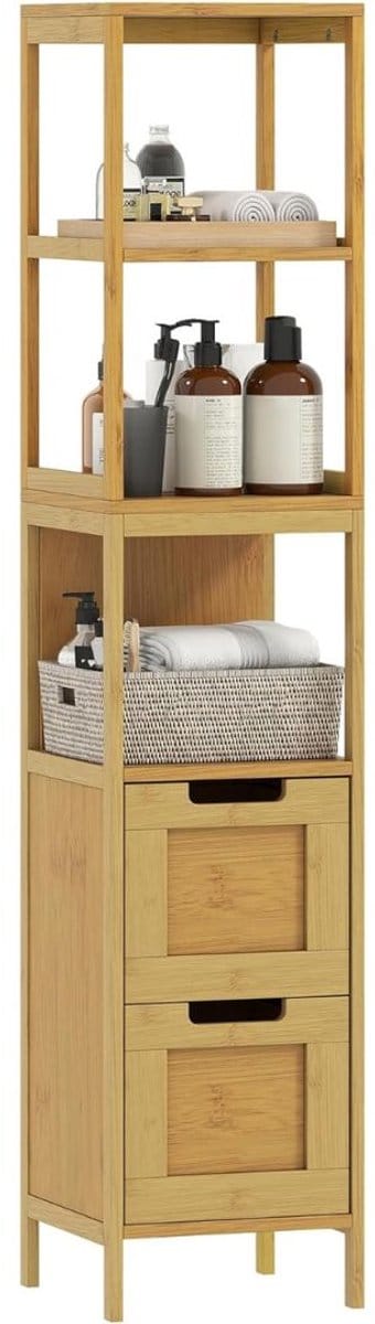 SVN® Kolomkast Staand - Opbergkast - Kast - Hout - 30cmx30cmx144cm