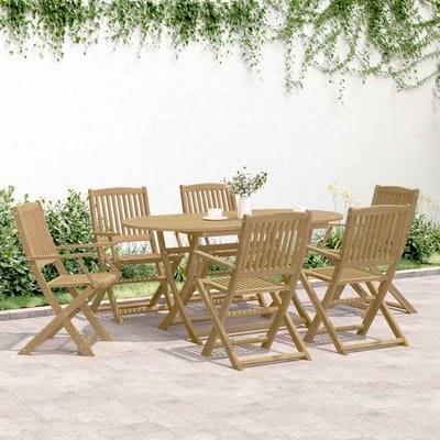 vidaXL - Klapstoelen - 6 - stuks - 54,5x58x90 - cm - Massief - acaciahout
