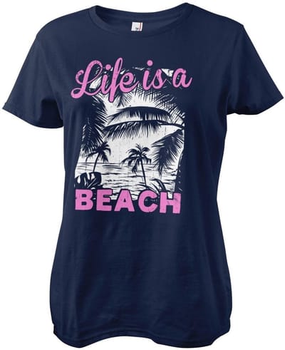 Hybris Dames-T-shirt 'Life Is A Beach Girly'