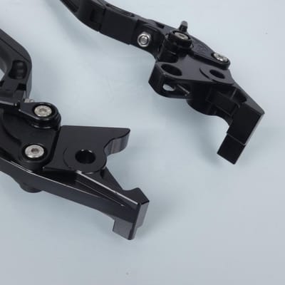 Levier frein droit Myra pour Moto Kawasaki 900 Zx-9 R Ninja 1994 à 1997 alu CNC noir / paire Neuf