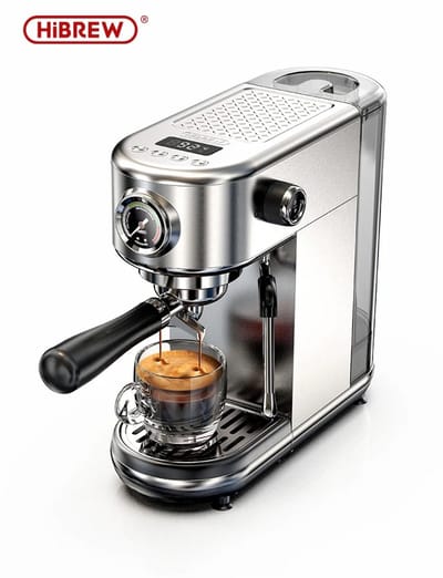 Heerlijk verse cappuccino - Espresso - 20bar druk Espressomachine - Instelbare Temperatuur - Melkopschuimer - Cappuccino - Espressofunctie - Warm- Koud