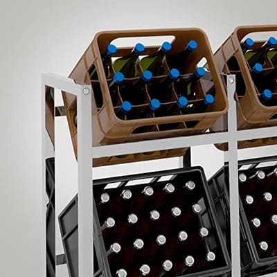 Ruimtebesparende Krattenstandaard voor Drankjes - Verkrijgbaar in Diverse Maten en Kleuren