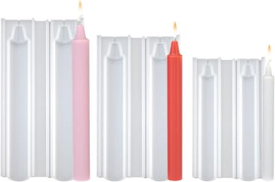 Stiesy Pijler Kaars Mallen, 3 Stks Lange Kleine Circulaire Cilinder Kaars Maken Mould Regelmatige Geurende Aromatherapie Siliconen Kaarsen Schimmel voor DIY Wax Zeep Ambachten Gips Bruiloft