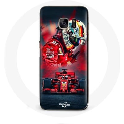 Coque - Formule 1 - Samsung Galaxy S7 - Rouge - Sebastian Vettel - Rigide rouge