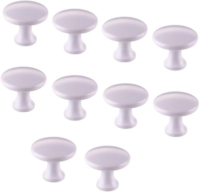 10 stuks SOTECH Meubelknoppen Denise mat wit Diameter 29 mm Hoogte 25 mm