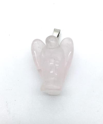 Rozenkwarts geluksengeltje edelstenen  hanger