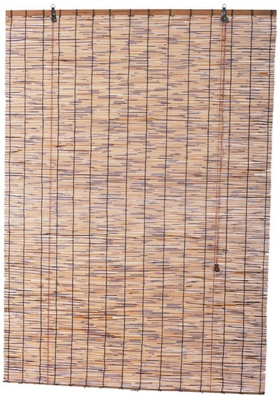 TuinChamp Rolgordijn donker riet 100 x 140 cm - Rolgordijn buiten en binnen - Rieten rolgordijnen - Natuurlijk rolgordijn hout - Natuurlijke uitstraling