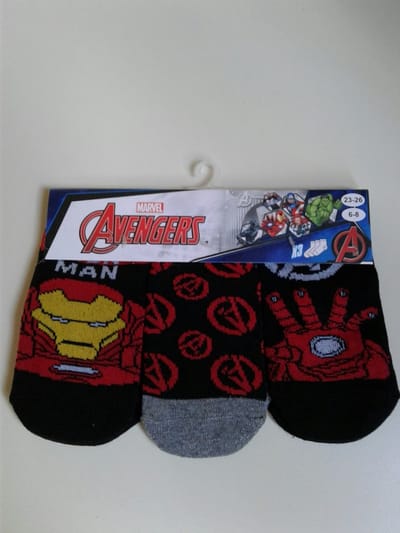 3 paar sneakersokken - Iron Man - Marvel Avengers - maat 23-26