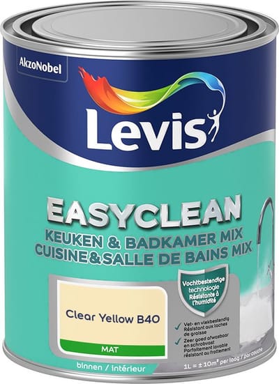 Levis - Easyclean Keuken & Badkamer Mix - Clear Yellow B40 - Mengverf - 1 L