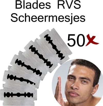 Safety Razor Scheermesjes – 50 stuks RVS Navulmesjes – Vrouwen en Mannen – Duurzaam Scheren – Double Edge Blades
