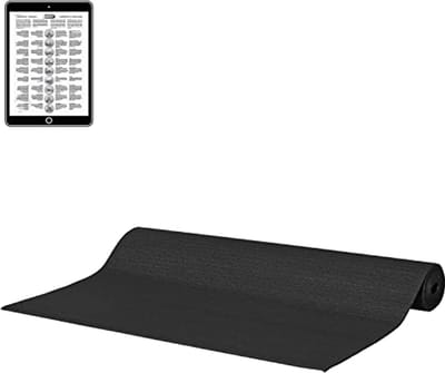Compacte Pilatesmat 173 x 61 x 0,3 cm - Ideaal voor Onderweg, Antislip Sportmat met Oefeningen
