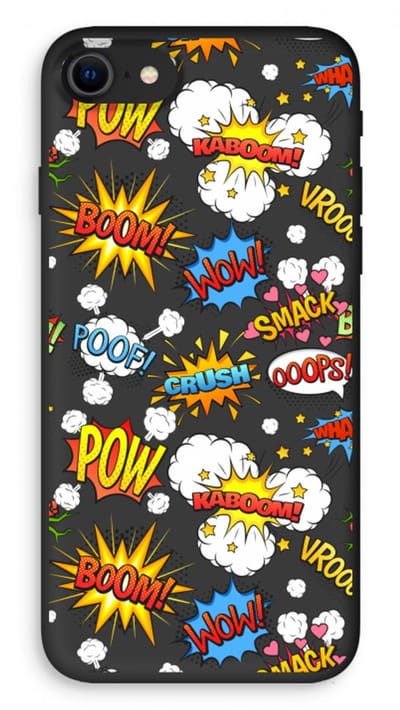 Case Company® - Hoesje geschikt voor iPhone 8 hoesje - Pow Smack - Biologisch Afbreekbaar Telefoonhoesje - Bescherming alle Kanten en Schermrand