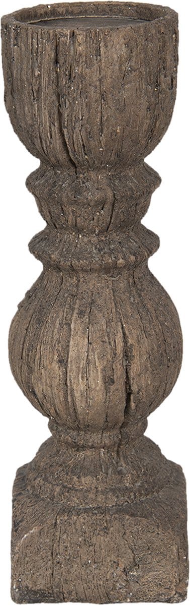 Clayre & Eef Kandelaar 32 cm Bruin Kunststof Kaarsenstandaard Kaarsenhouder